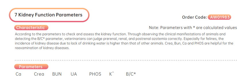 Seamaty's 7 Kidney Function Parameters biochemical test panel
