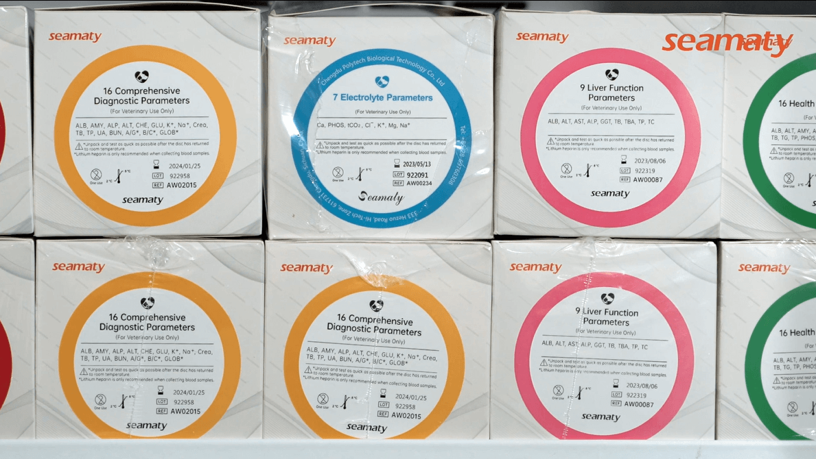 Seamaty 120VP reagent disc parameters