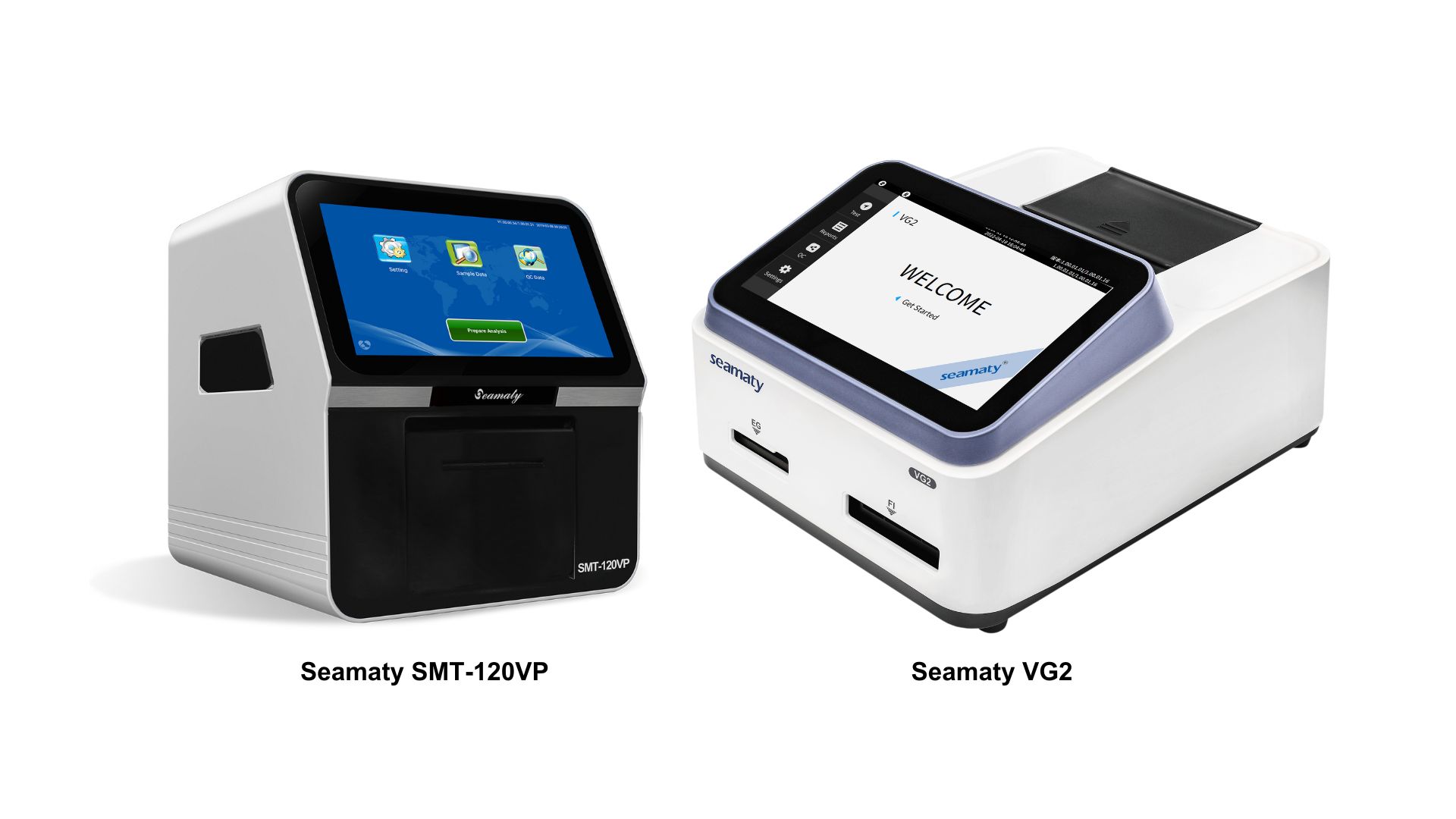 Seamaty SMT-120VP and VG2 vet biochemistry analyzers