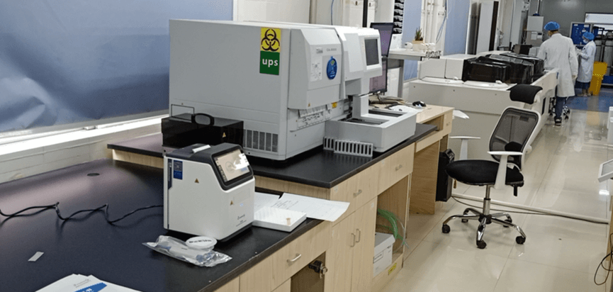 blood analyzers in a small clinic 