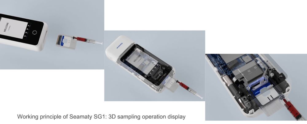 Working principle of Seamaty SG1 3D sampling operation display