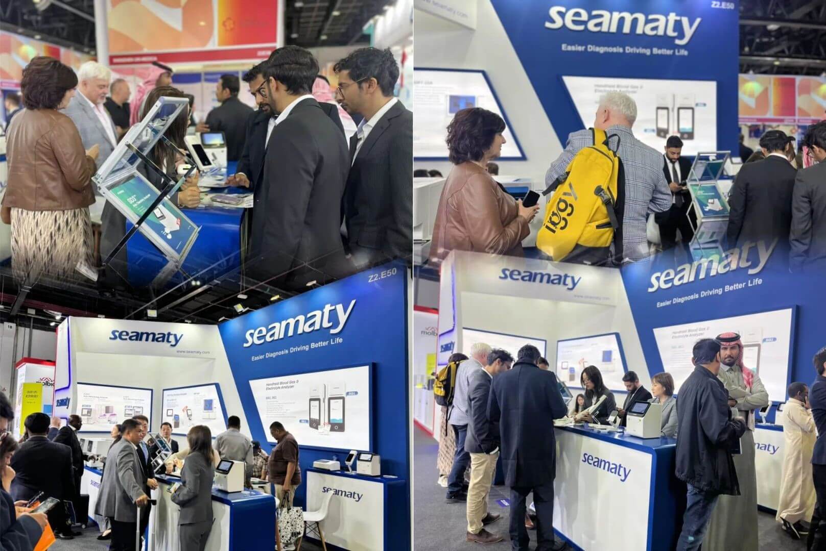 Seamaty's booth at Medlab 2025 Dubai Seamaty's booth at Medlab 2025 Dubai